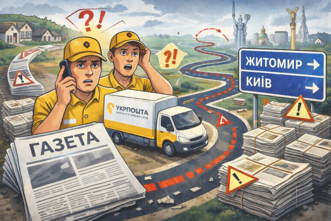 Укрпошта перенаправляє газети через Київ: загроза для преси на Житомирщині